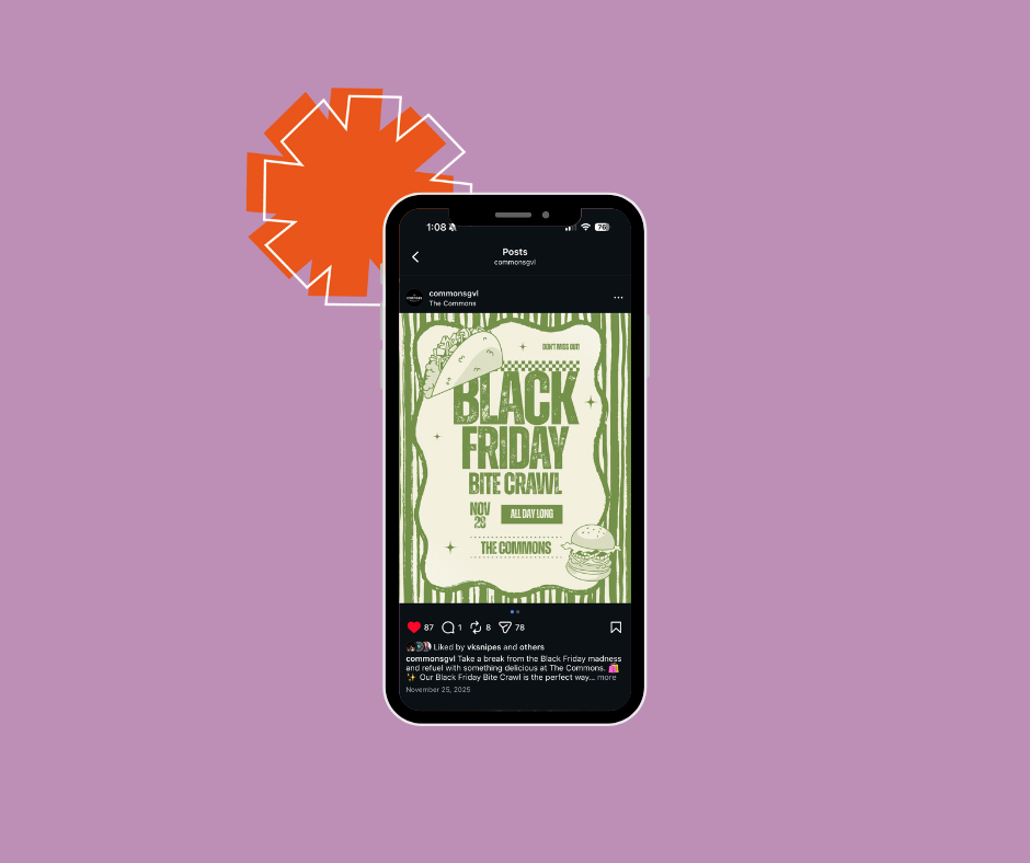 phone showcasing Meta advertising services in Greenville, SC