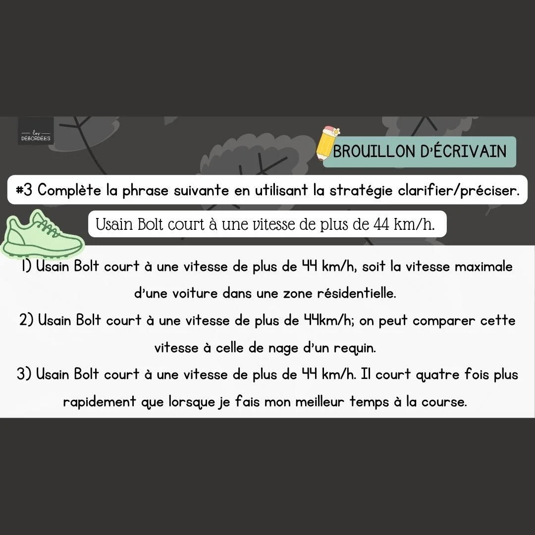 Stratégie d'écriture - Clarifier et préciser