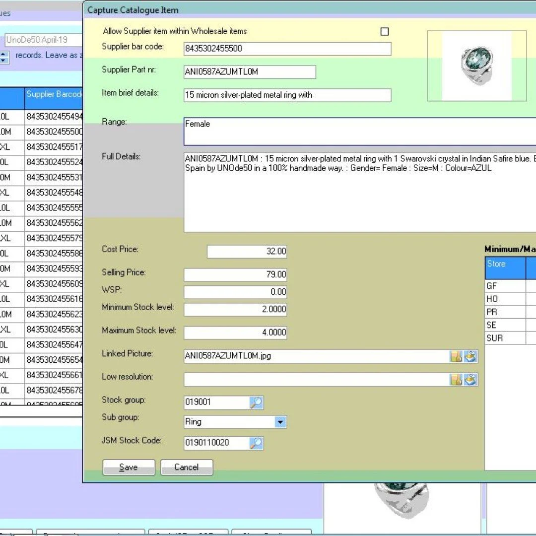 Unlimited supplier catalogues to support stock purchases and data. You can even scan the supplier barcode on your Till, so no need to create of extra tickets. Add in images, multi-store stock levels, consistent descriptions, foreign current purchase 