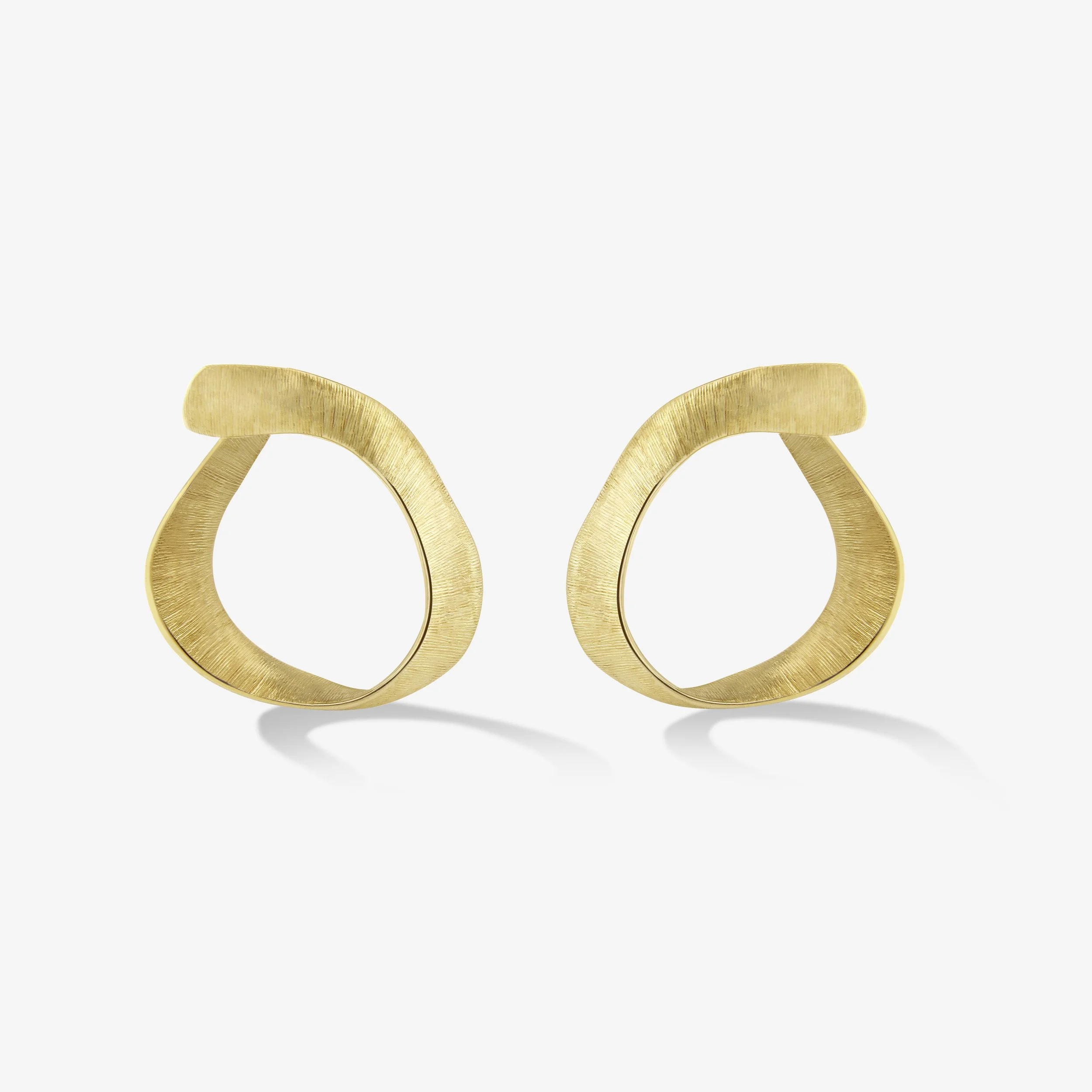 Liv Luttrell, Twist Hoop Earrings, Yellow Gold Hoop Earrings