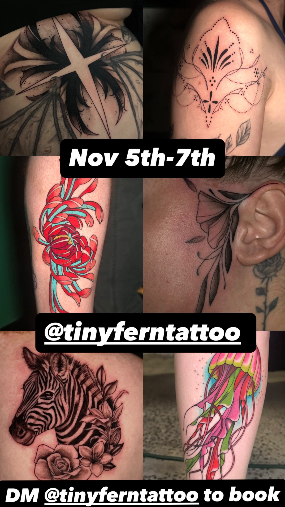 DM @TINYFERNTATTOO TO BOOK