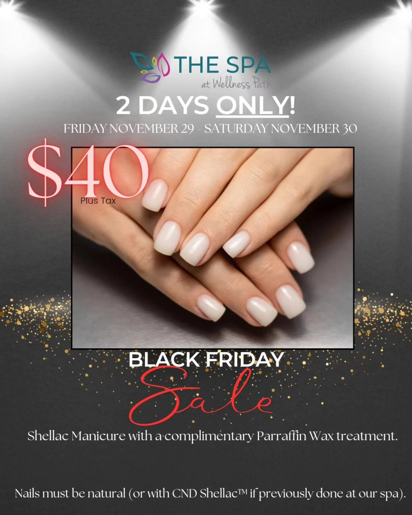 THESE WILL BOOK UP😍🔥

Two days ONLY

Book a manicure...

FRIDAY NOV 29 OR SAT NOV 30 

 and get a FREE paraffin wax treatment 😍

All for just 🔥🔥$40🔥🔥

Do not hesitate - limited openings available 

Call 905 623 9232 to book your spot or book o