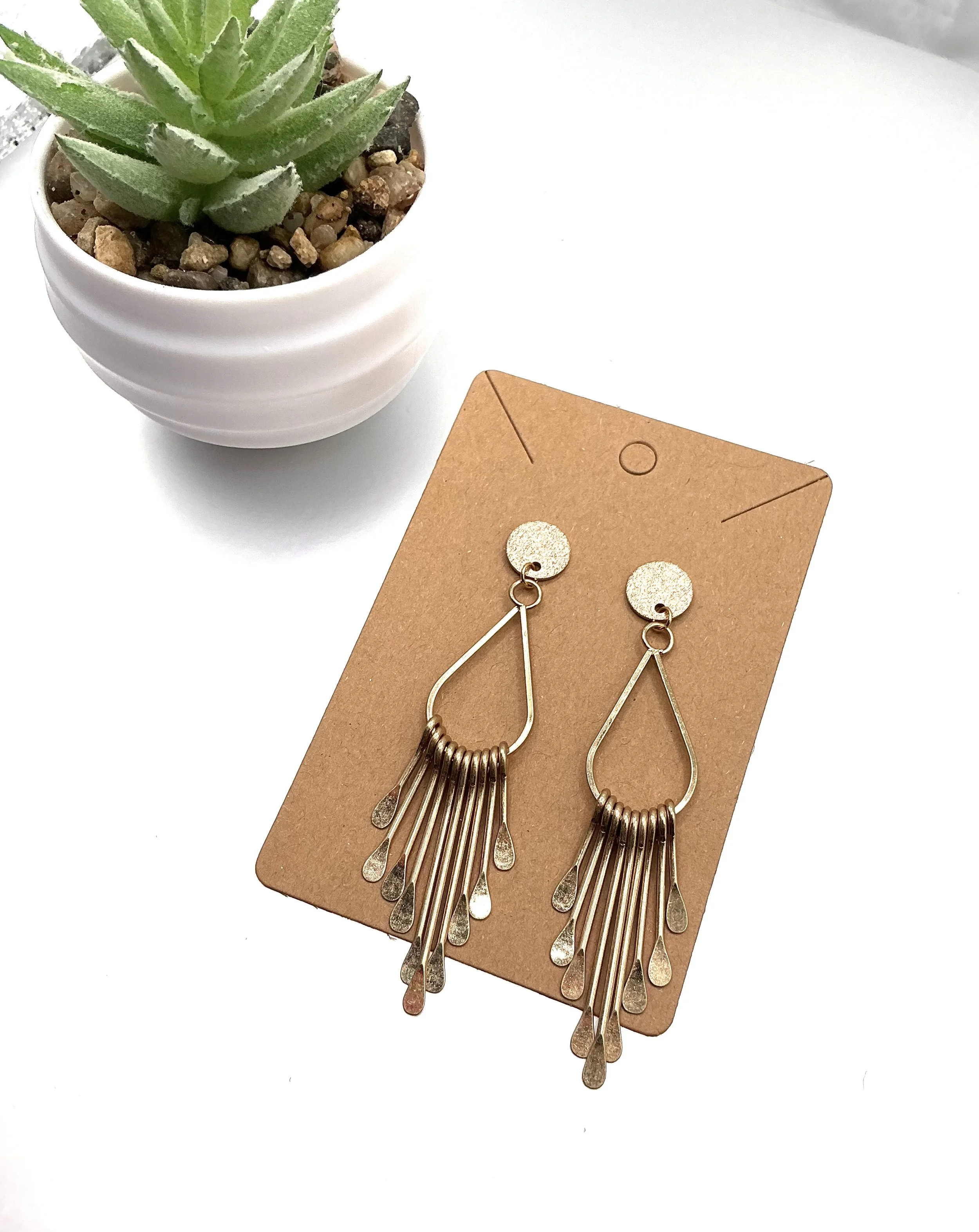 Golden teardrop earrings