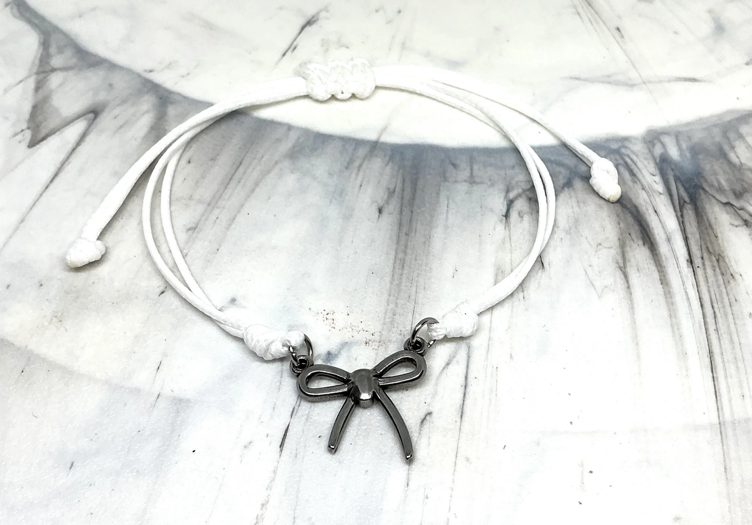 Silver bowknot bracelets