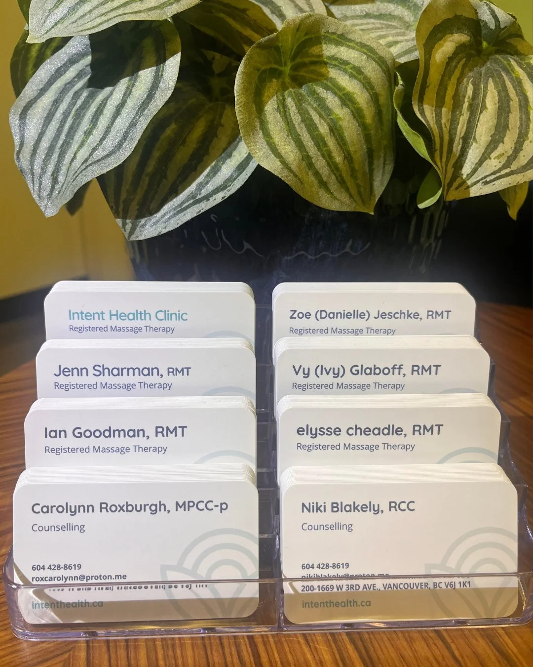 Shiny new business cards have arrived for our new counsellors, Carolynn and Niki! 🌿⁠
⁠
We&rsquo;re so excited to have RMTs and counsellors working together under one roof, offering added support for managing stress, connecting with your body, deepen