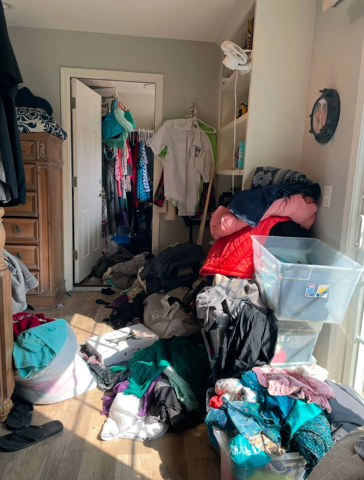 Primary Bedroom & Laundry Before