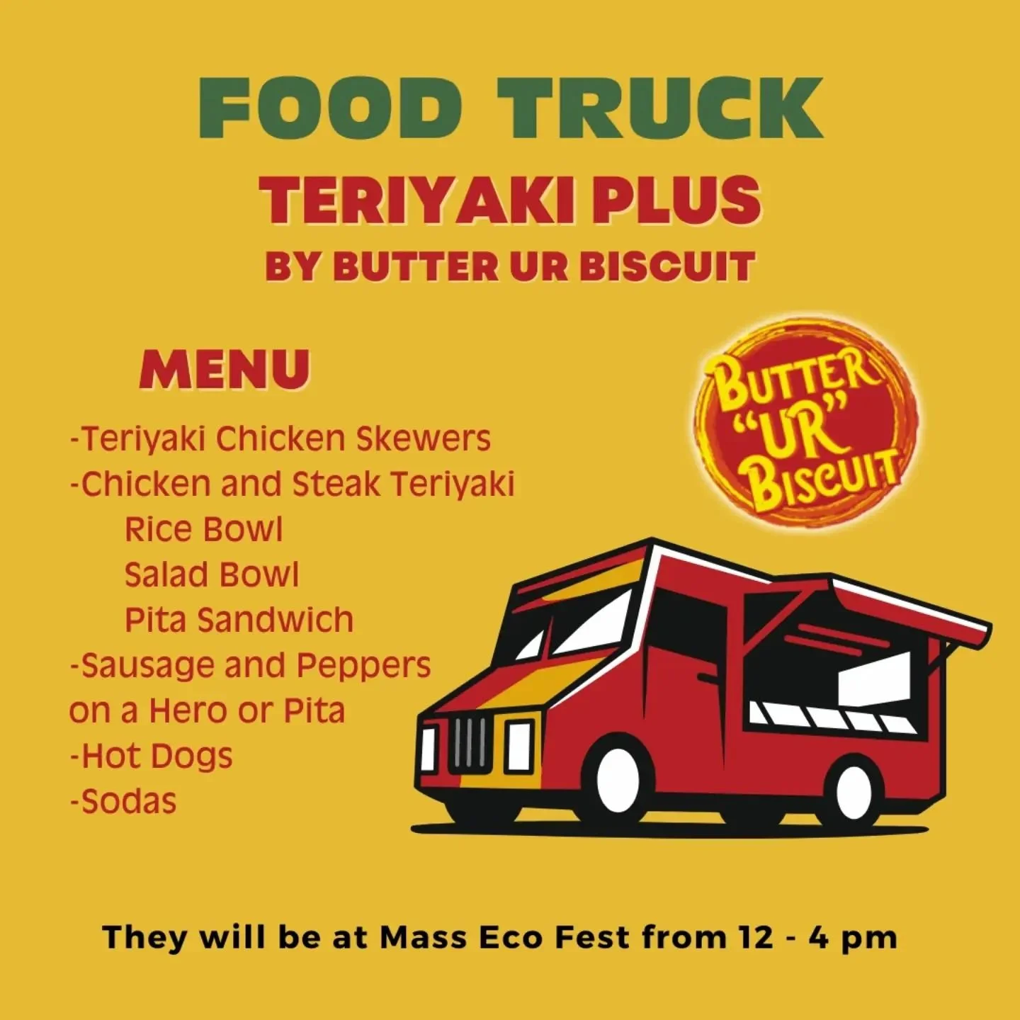 This is the menu available from our friends at @butterurbiscuit that will be with us at Mass Eco Fest this Saturday! 😋 (They will be there only from 12 to 4 pm)
Aside from this option we have many more from Vegan treats to ice cream! 🍦
Join us S