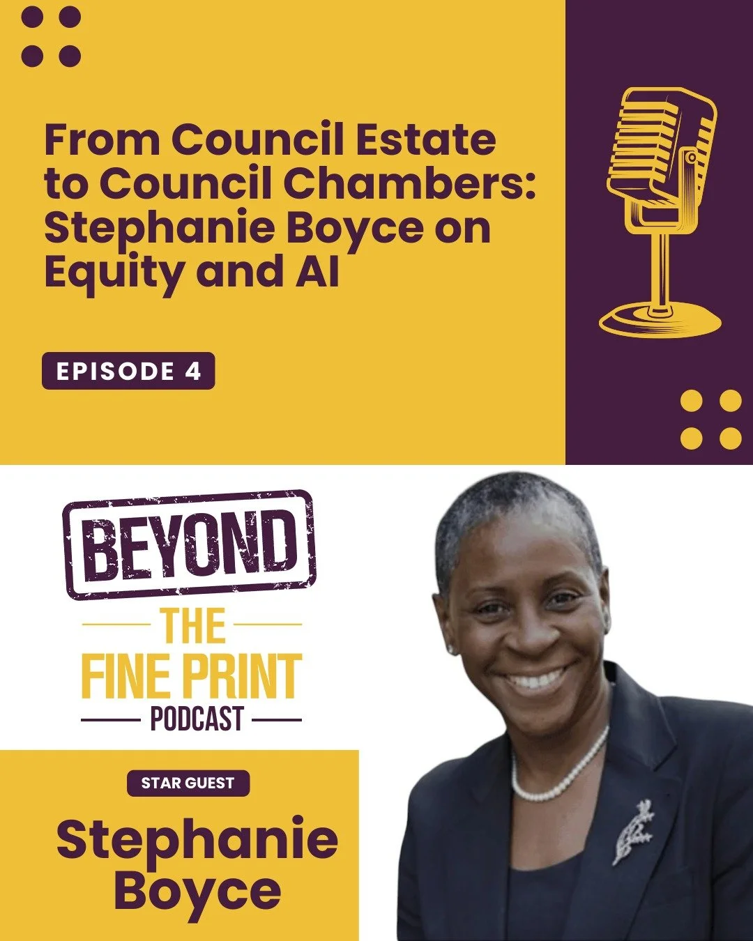 Episode 4 - From Council Estate to Council Chambers: Stephanie Boyce on Equity and AI

Subscribe - Like - Share - most importantly Comment and Review! Thanks!

Beyond The Fine Print - Enjoy
beyondthefineprint@rmoklegal.com

#legaltech #artificialinte