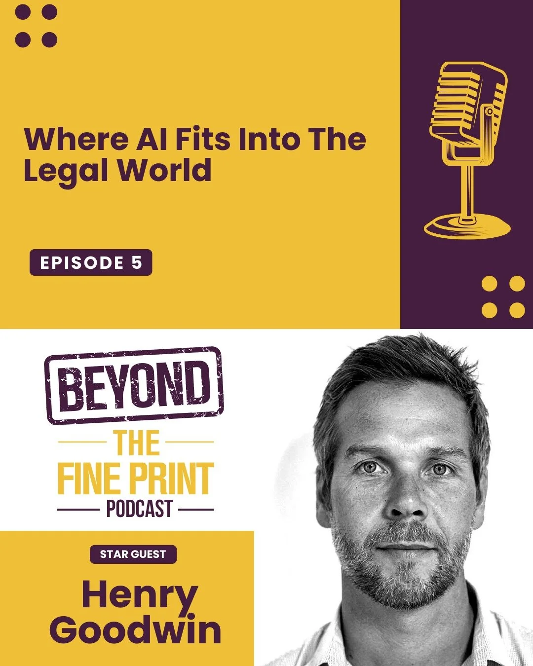 Episode 5 - Where AI Fits Into the Legal World - with Henry Goodwin and Ravi Tandon

Subscribe - Like - Share - most importantly Comment and Review! Thanks!

Beyond The Fine Print - Enjoy
beyondthefineprint@rmoklegal.com

#legaltech #artificialintell