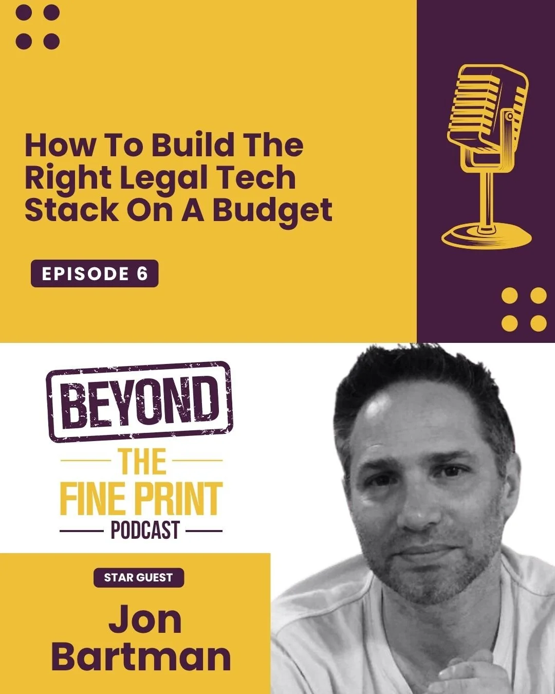 Episode 6 - How To Build The Right Legal Tech Stack On A Budget - with Jon Bartman

Subscribe - Like - Share - most importantly Comment and Review! Thanks!

#legaltech #artificialintelligence #lawyerlife #podcast #jonbartman #rmoklegal #futureoflaw #