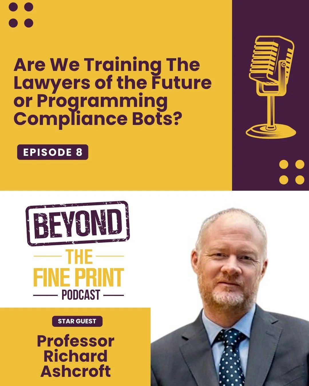 🎙️ Are we preparing the next generation of lawyers for the world that&rsquo;s coming - or the one that&rsquo;s already been and gone? 🔮 ⚖️ 

In the latest episode of Beyond The Fine Print: The Tech Law Podcast, we're joined by Professor Richard Ash