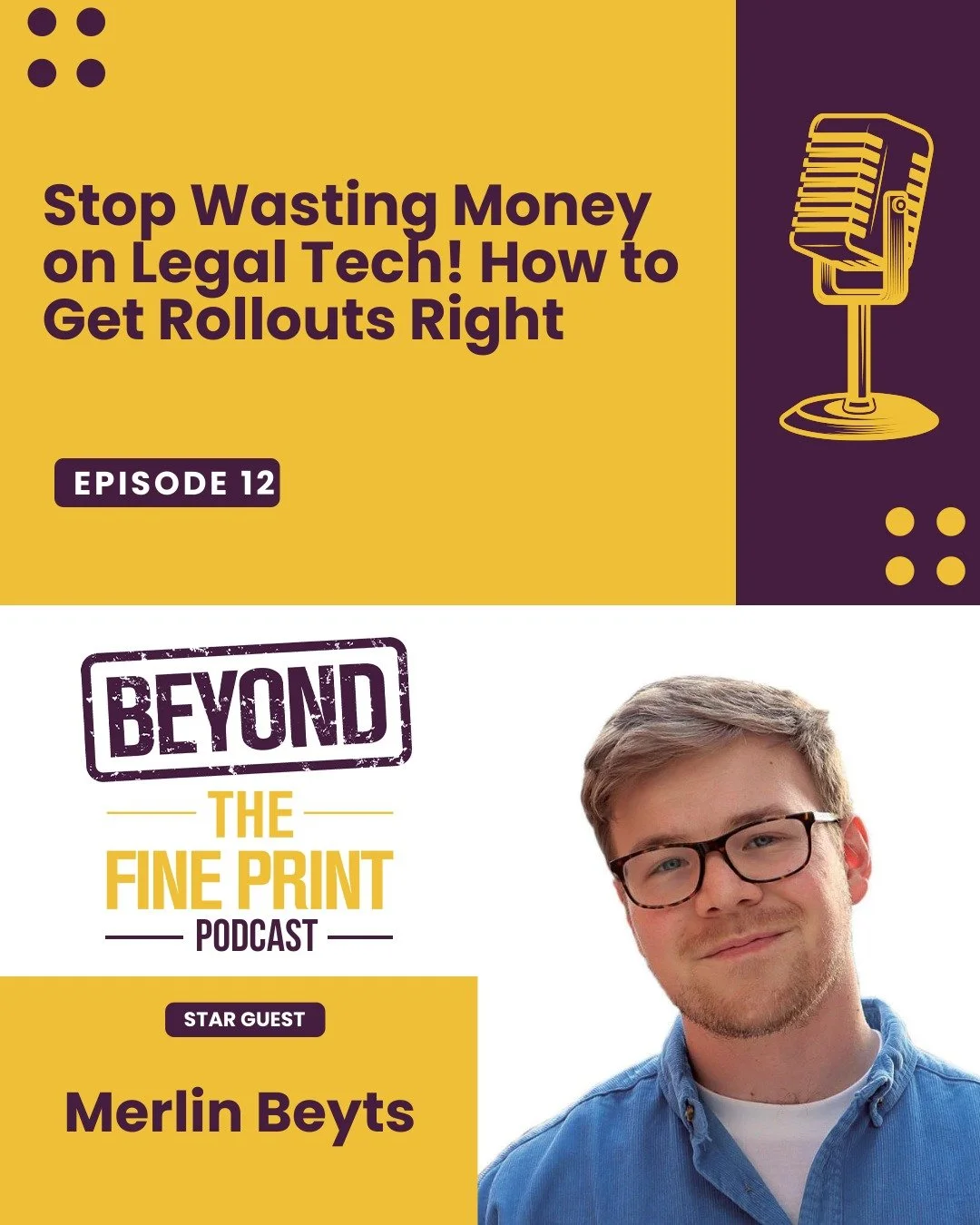 Stop wasting money on Legal Tech! How to get Rollouts Right!

In-house legal teams are constantly under pressure to move fast and adopt AI, but
rushing into new tech can be a fast track to wasted time and money.

In this episode, we&rsquo;re joined b