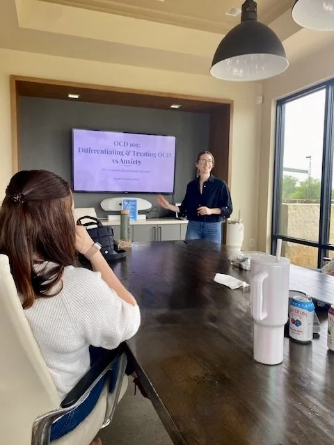 Kelsey Blahnik hosts a lunch and learn for those wanting to learn about OCD therapy in Austin