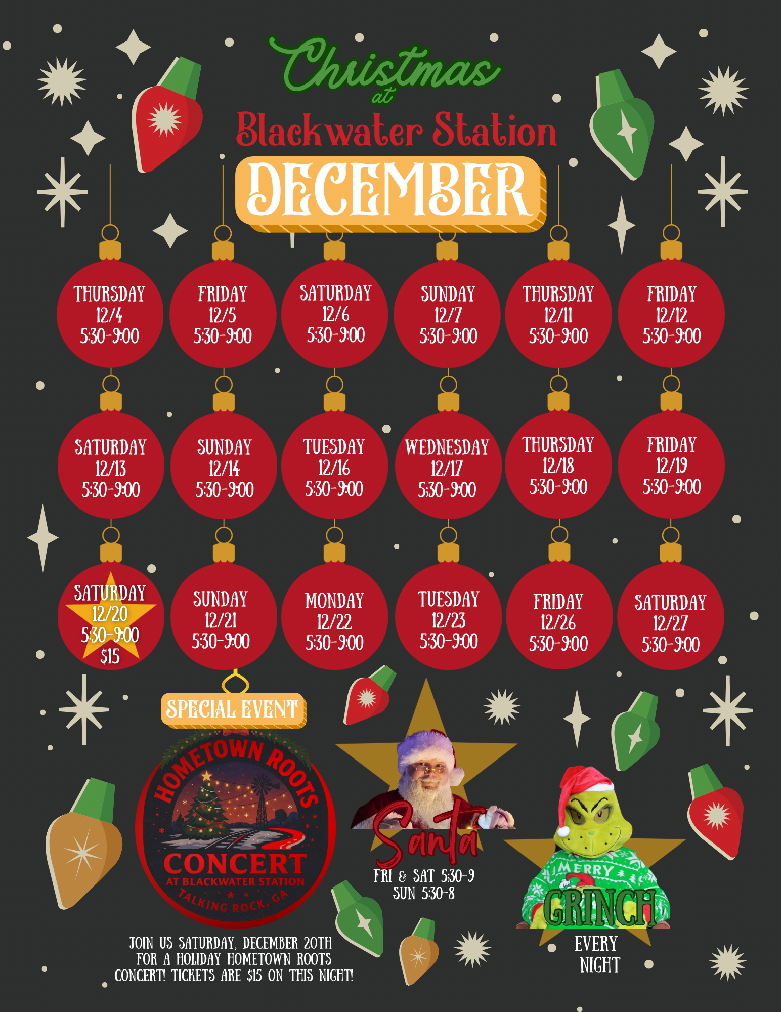 christmas light schedule, christmas light show, christmas lights north georgia, christmas lights talking rock