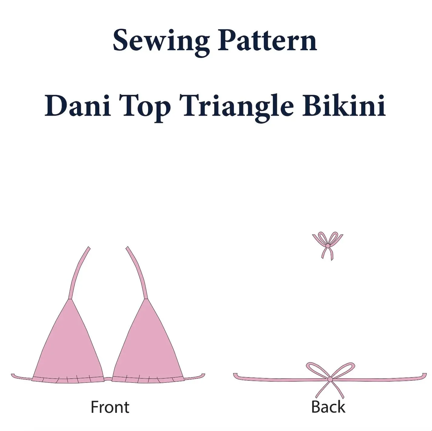 Dani Triangle Bikini Top - Classic Bikini Top Sewing Pattern