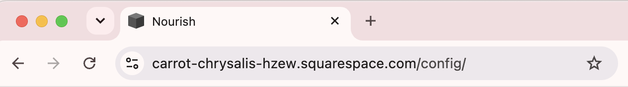 The default Squarespace favicon, a black cube, shown in a web browser tab