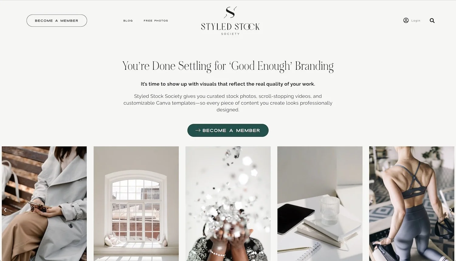 Screenshot of Styled Stock Society website
