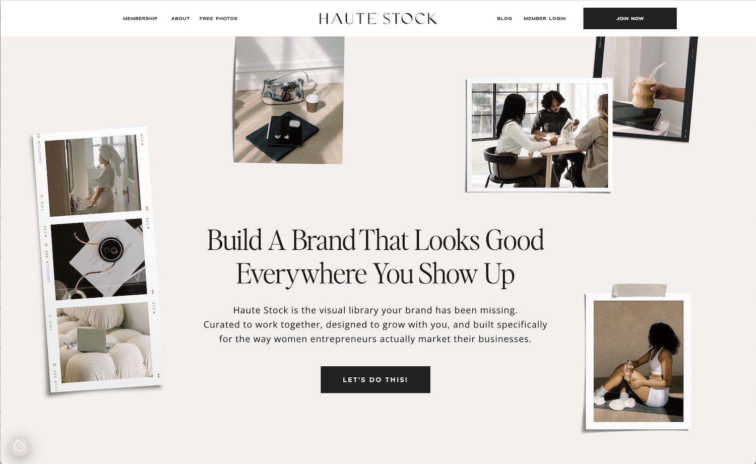 Screenshot of Haute Stock website