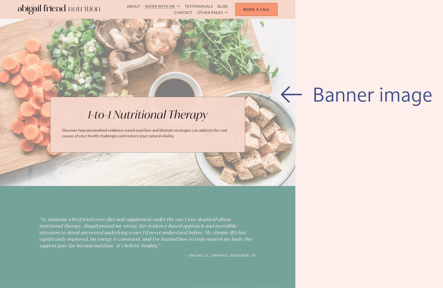 Example of a website banner image