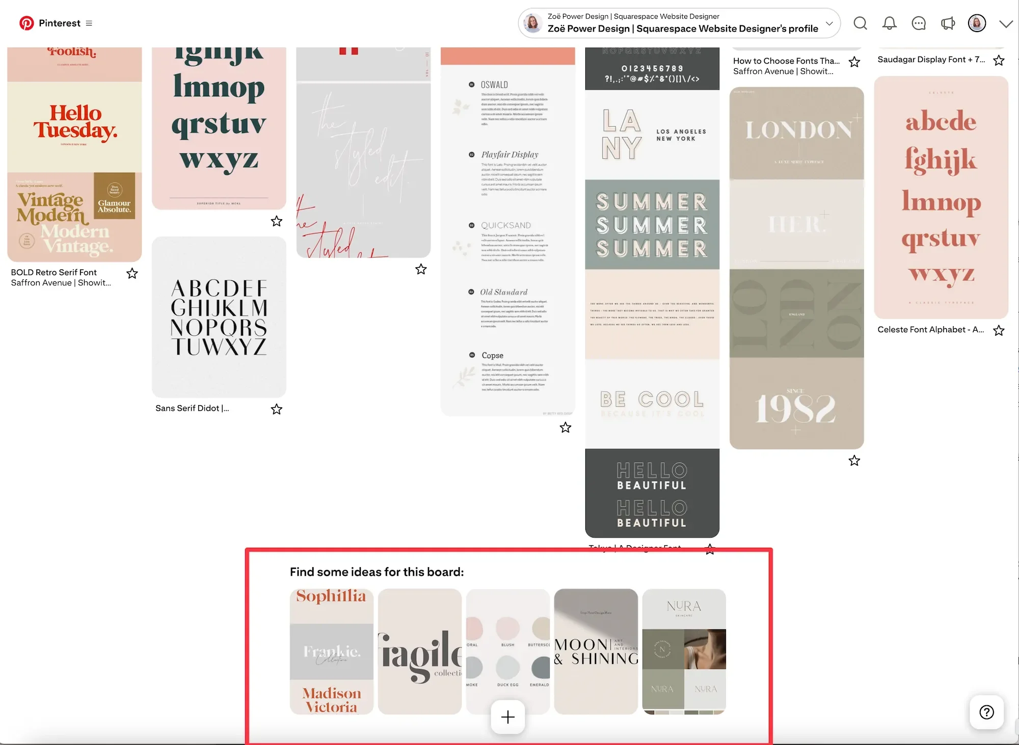 How to find more pins related to your board on Pinterest (screenshot)