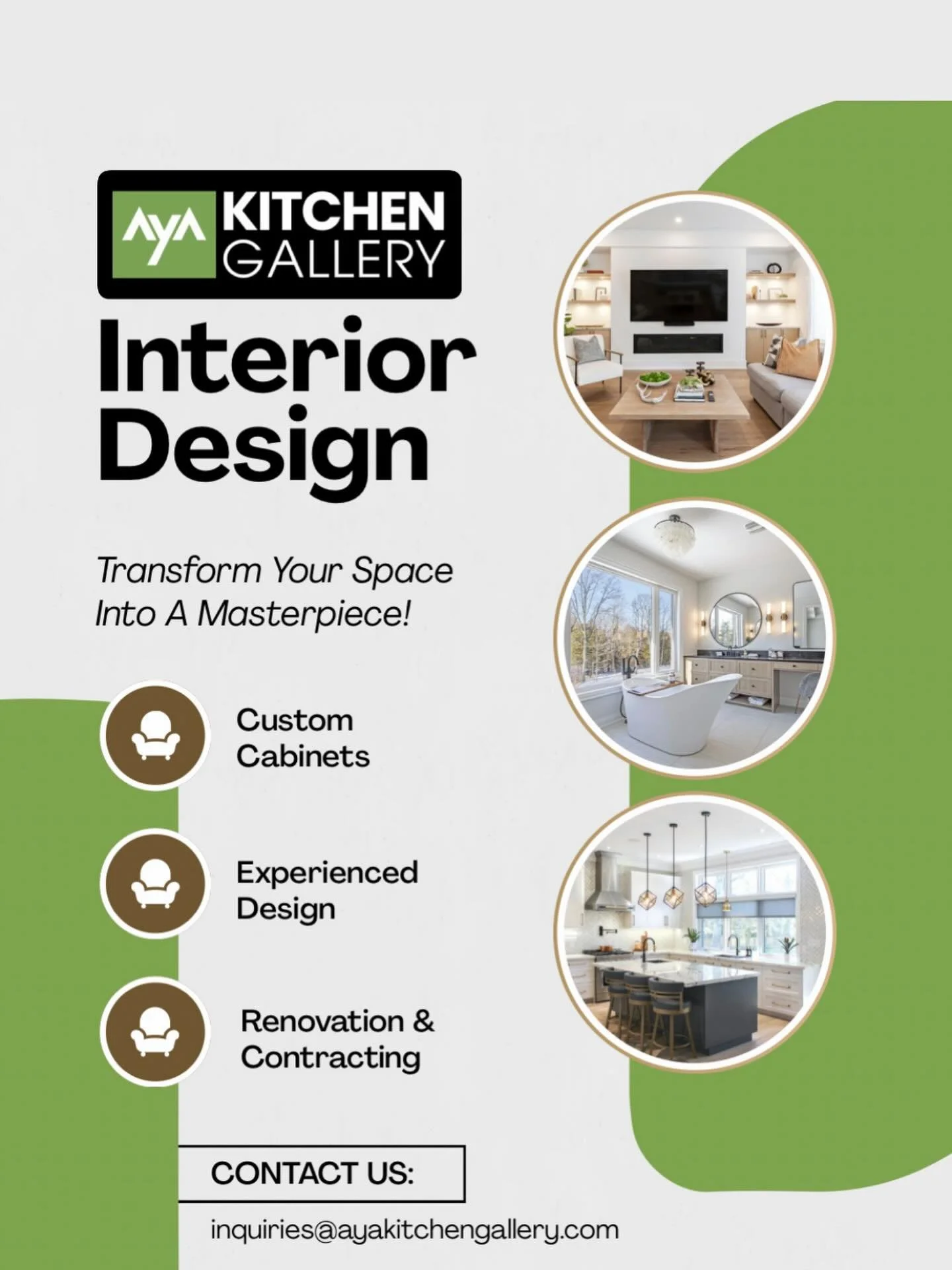 We partner with trusted, reputable contractors and designers across Durham Region to ensure your renovation is completed efficiently, professionally, and to the highest standard. From the first design consultation to final installation, our experienc