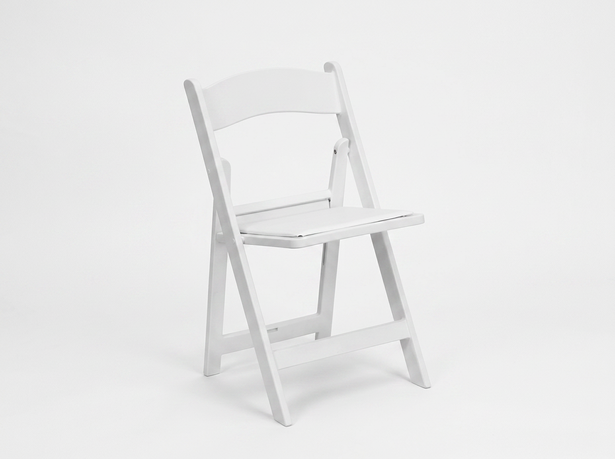 White Resin Folding Chair