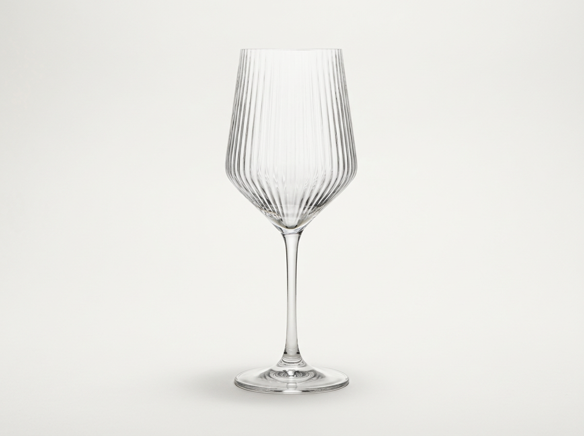Ribbed Wine Glass