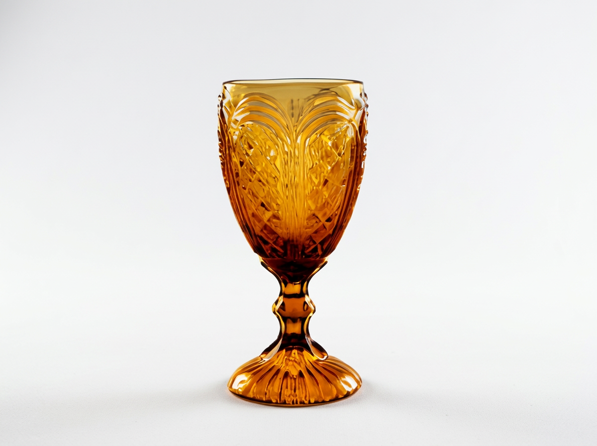 Amber Carousel Goblet
