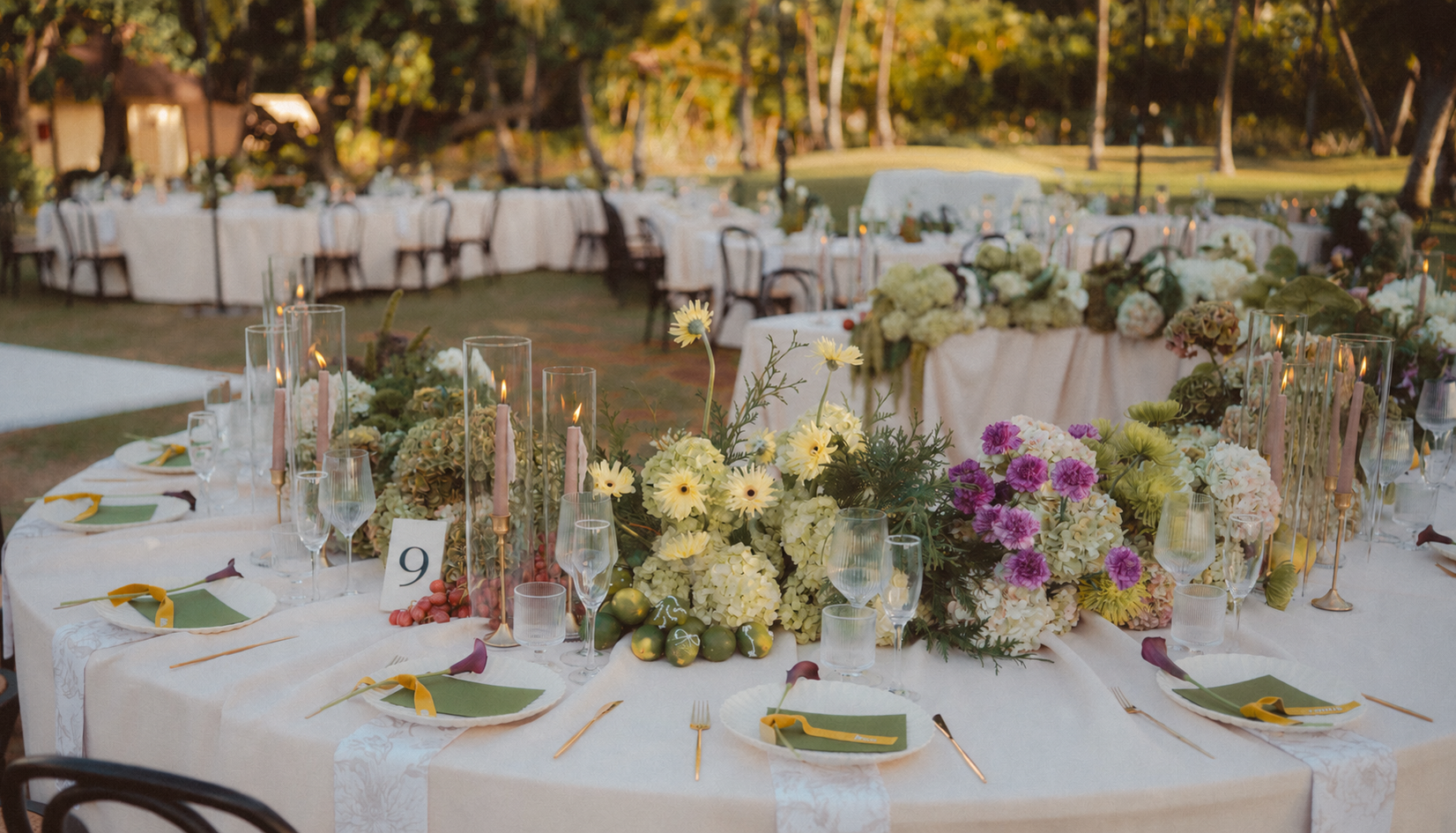 Reception inspiration for the Kalani Bespoke Experience