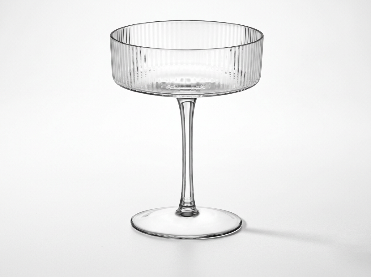 Ribbed Champagne Coupe