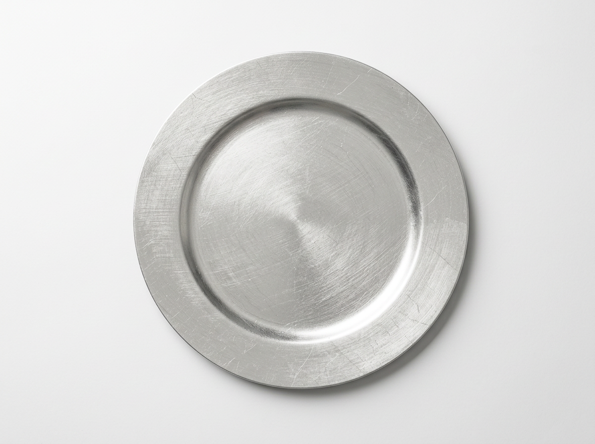 Metallic Silver Charger
