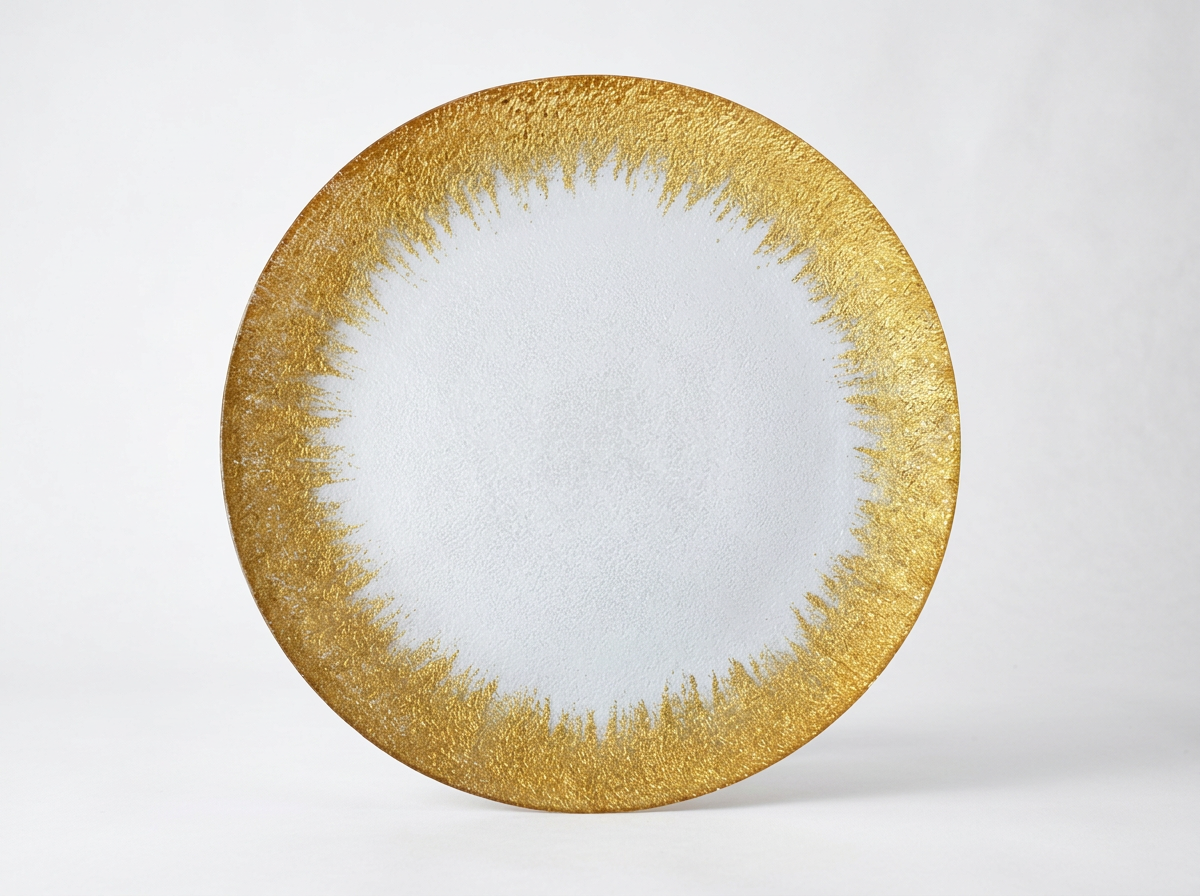 Leaf Gold Glass Charger