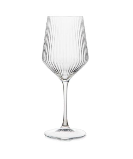 Ribbed Wine Glass