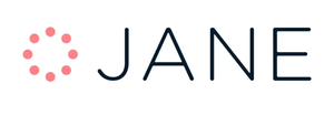 Jane brand logo showcasing a circular arrangement of pink dots alongside clean, bold text.