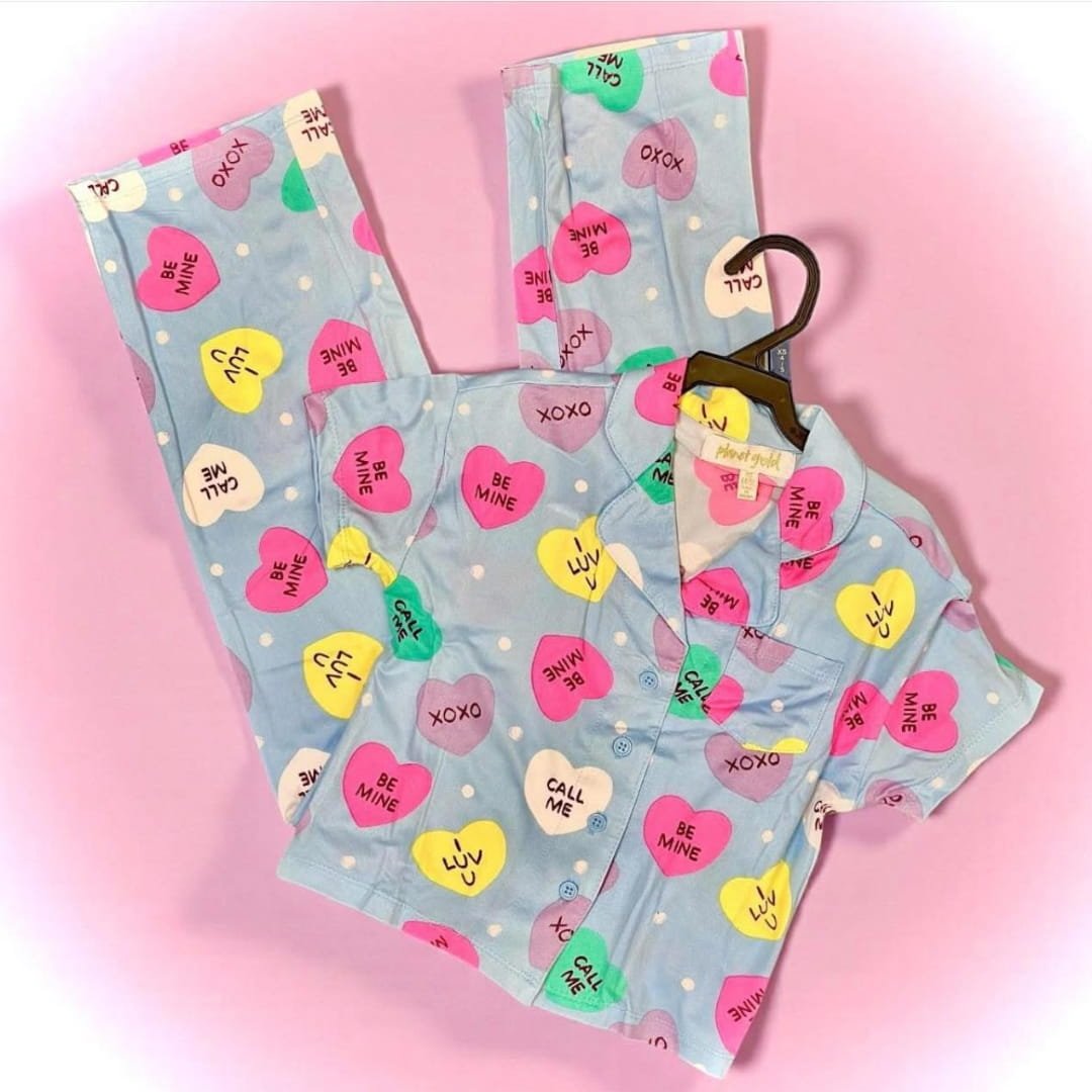 Girls Valentine's Day coat set featuring a stylish and festive design, perfect for celebrating the holiday. Includes a cozy coat with heart-themed patterns and matching accessories, ideal for keeping warm and fashionable during the season.