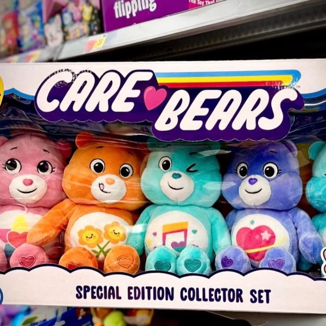 The Micro Teenies Care Bears Special Edition Collector Set includes five adorable plush bears in vibrant colors, each featuring unique belly badges. Perfect for collectors and fans, this set comes in a clear-front box for easy display.