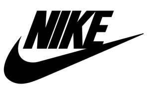 Official Nike logo with bold uppercase text and a curved swoosh design symbolizing motion and speed.
