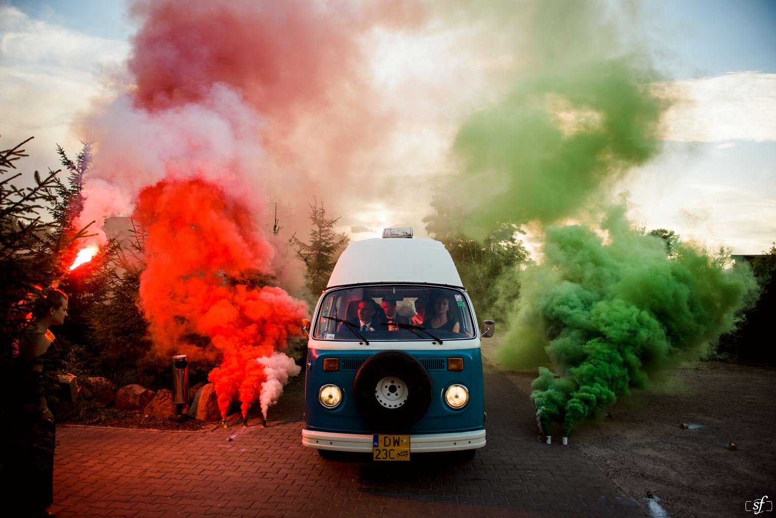 Samochód do ślubu Ogórek Volkswagen T2