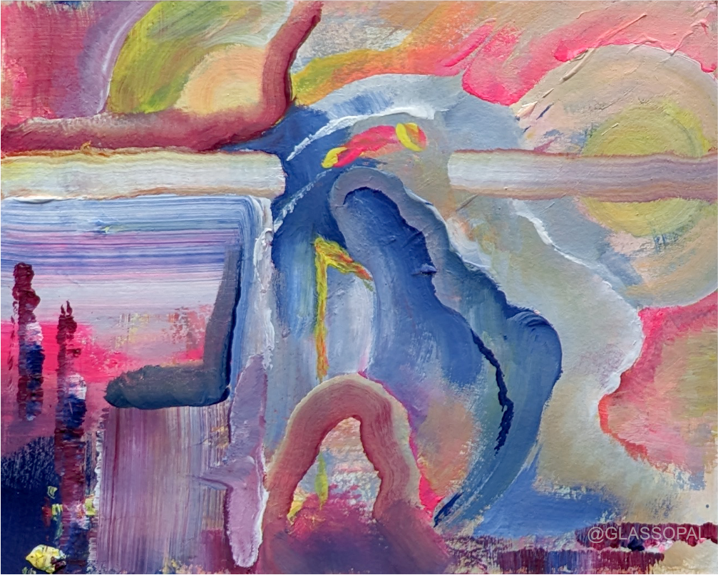 Farbstudie (3) - Acryl auf Papier - 17x23 cm - 2023 - Original 160,-€ - Prints Available