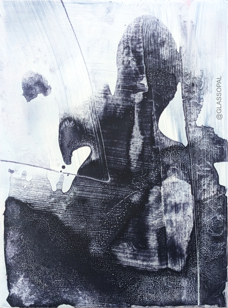 "Figur" - Acryl auf Leinwand - 24x18 cm - 2023 - Original 170,-€ - Prints available