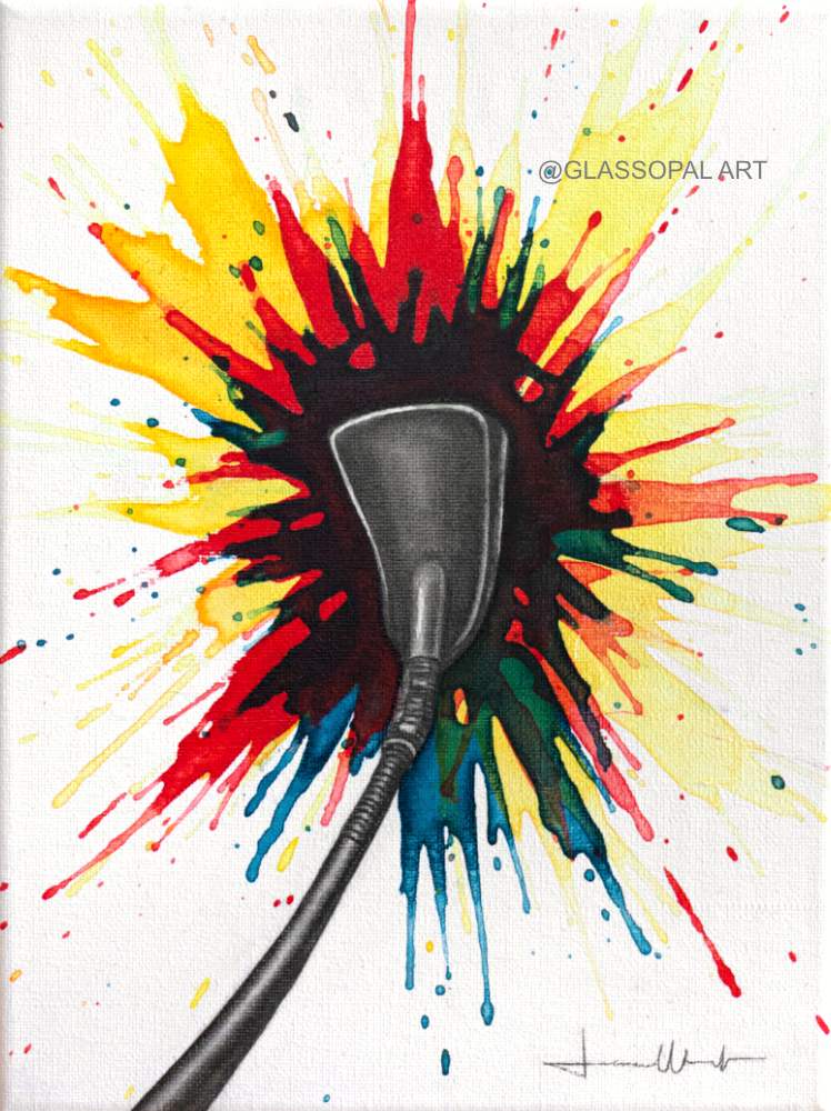 "Splash!" Acryl, Grafit auf Leinwand - 24x18cm - Original 
170,-€ - Prints available 