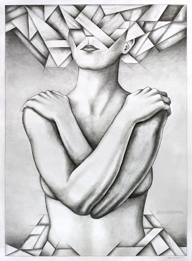 "Fine" - Bleistift auf Papier - 70cm x 50cm - 2024 - Original 480,-€ - Prints available