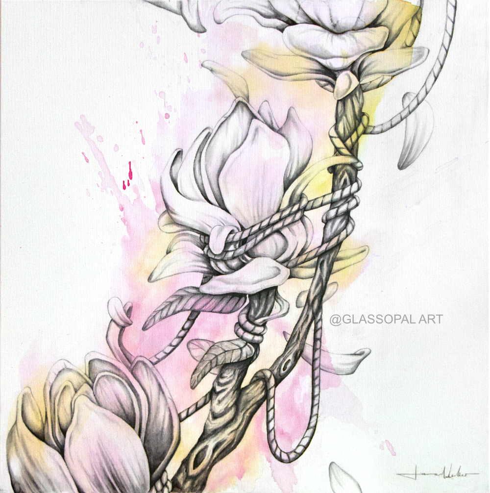 Ohne Titel (7) -
Acryl, Grafit, Tinte auf Leinwand -
70x70cm 
Original  560,- € - Prints available