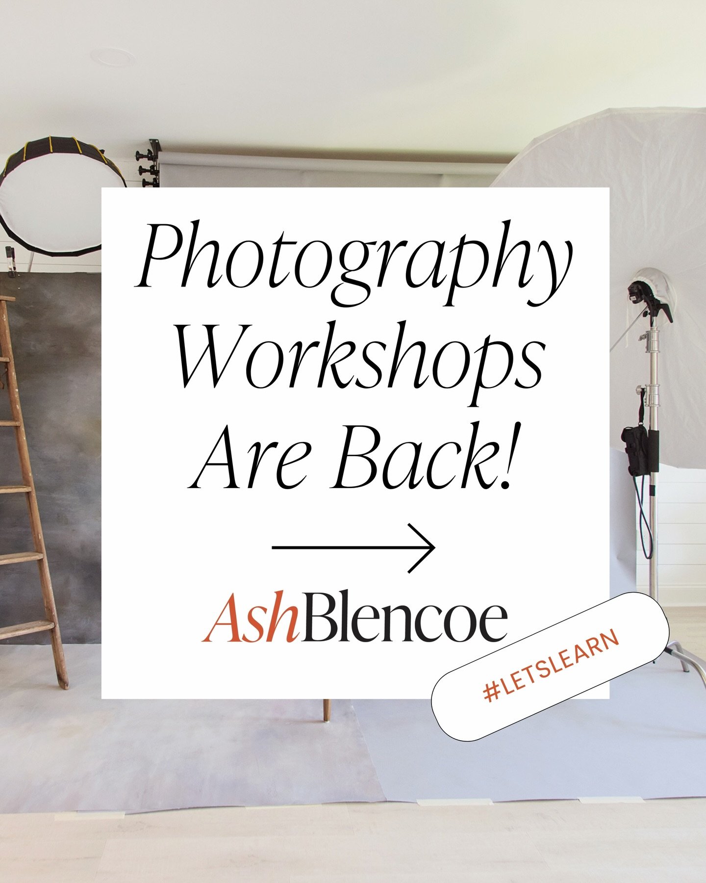 📣 Soo excited to announce that my PHOTOGRAPHY WORKSHOPS are BACK!! I cannot wait to get back to hosting these small groups and providing hands-on, easy instruction 📸 
Specifically for:
📸 Beginners &amp; Hobbyists 
📸 **BUSINESS OWNERS** a custom w