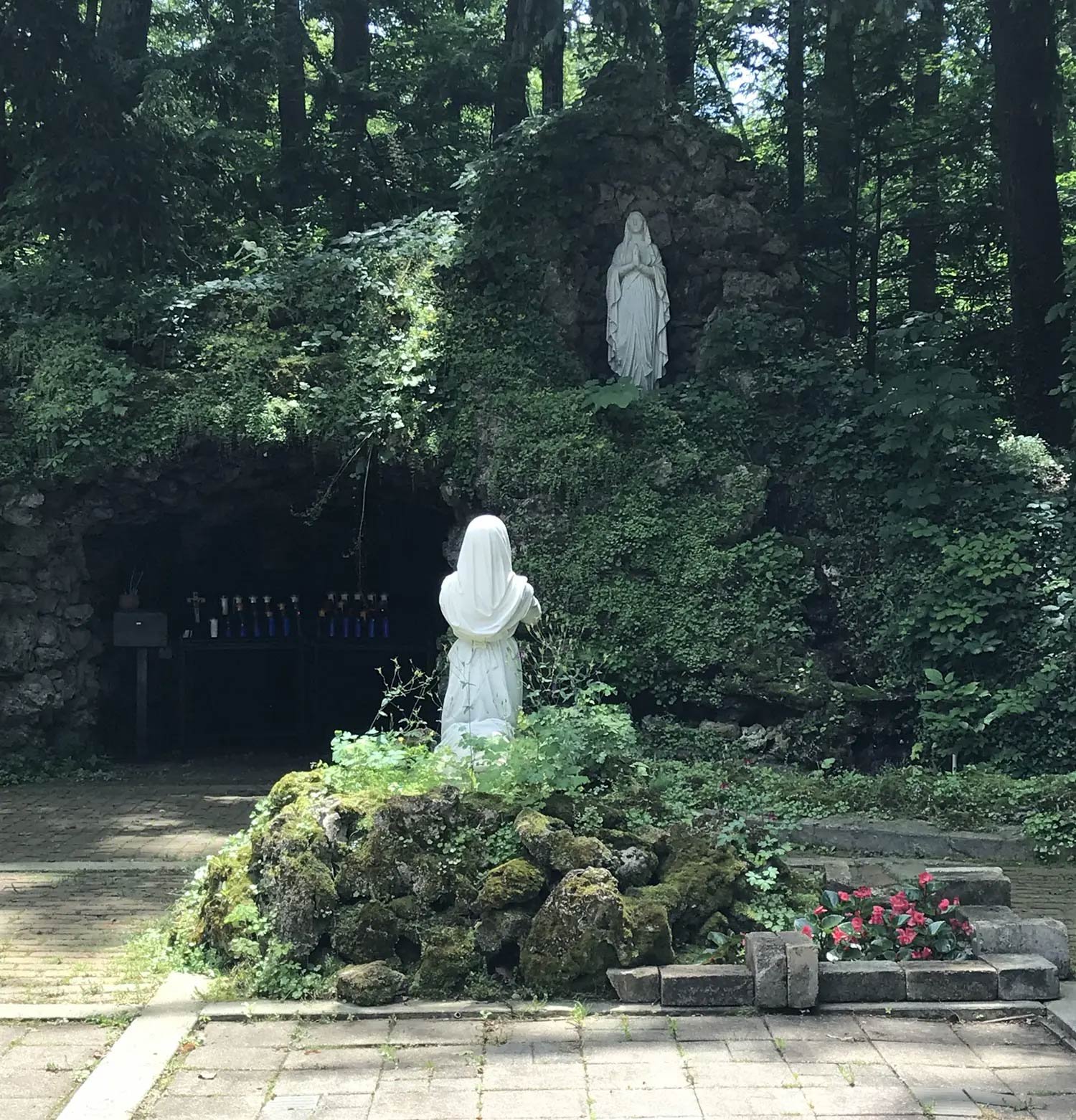 Restoration of two historic grottos underway at the Sorrowful Mother Shrine