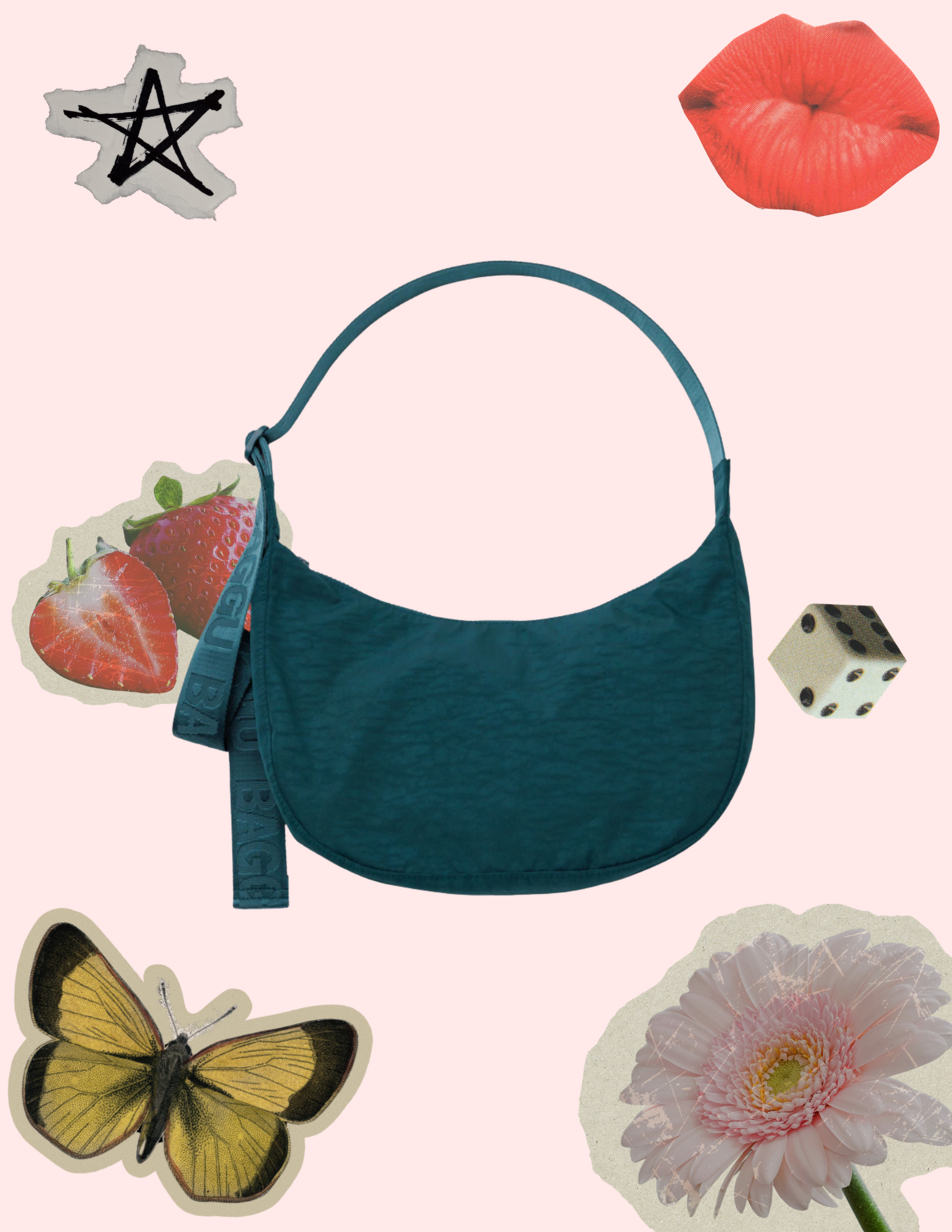 BAGGU Small Crescent Bag - Deep Sea