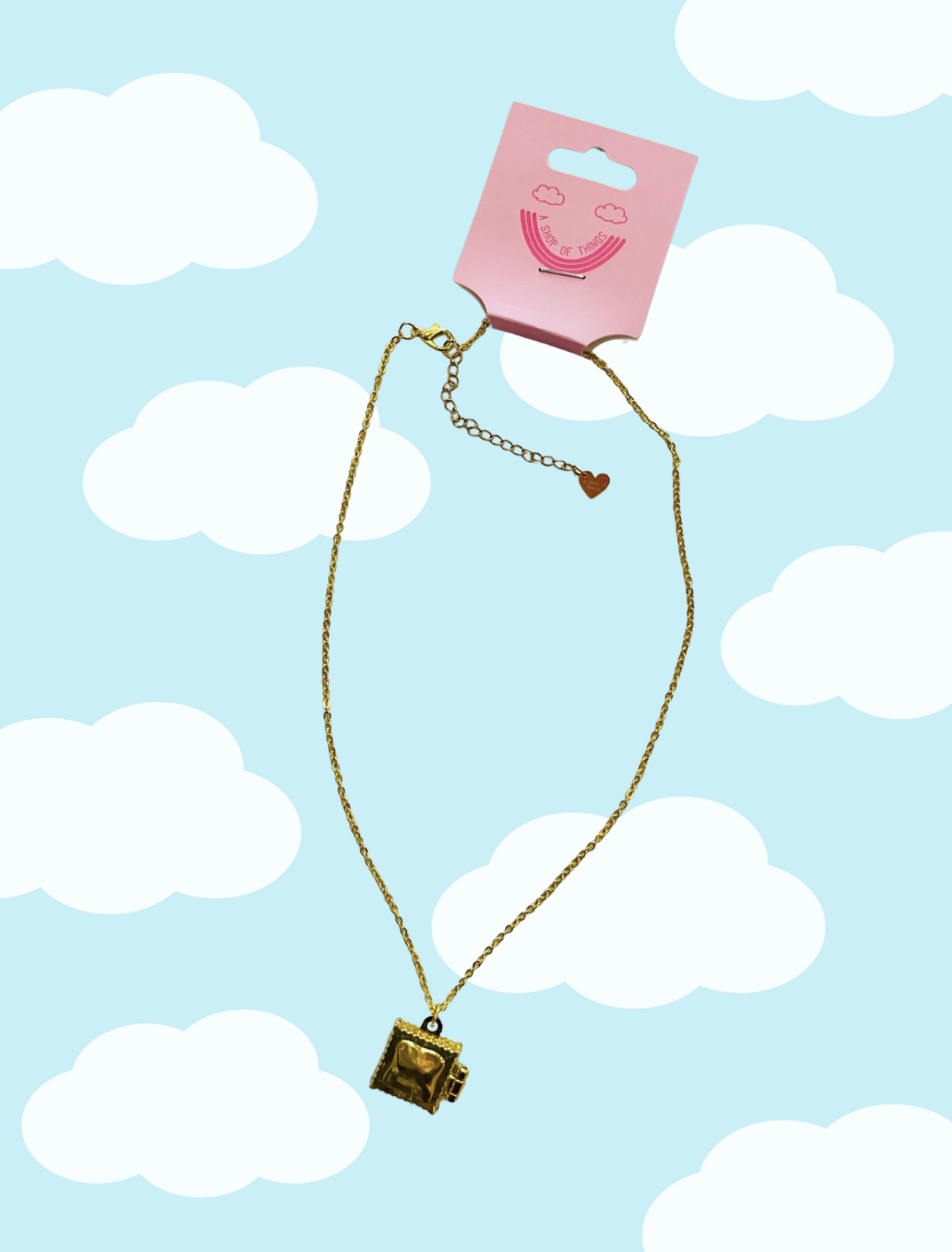 Ravioli Locket Necklace