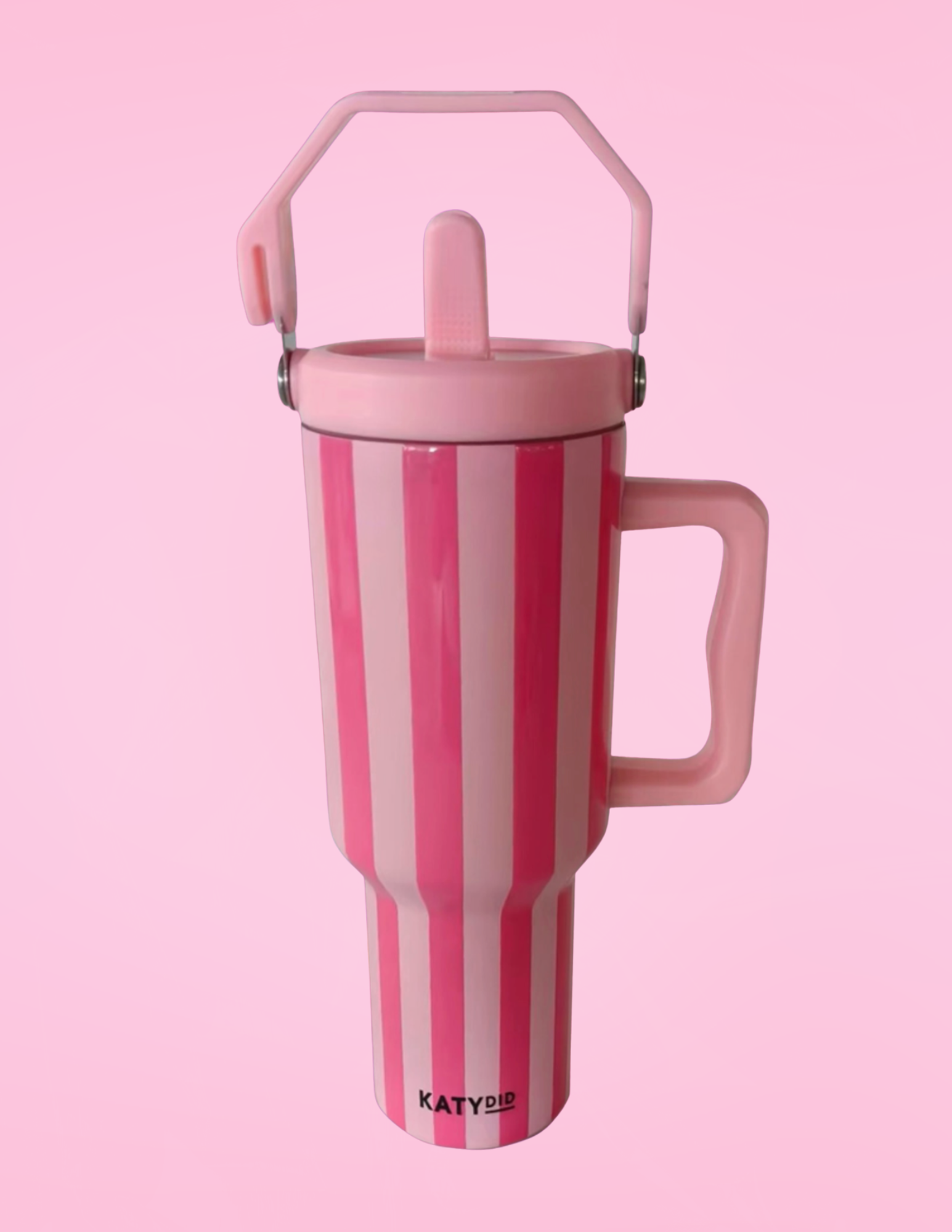 Pink Striped Tumbler
