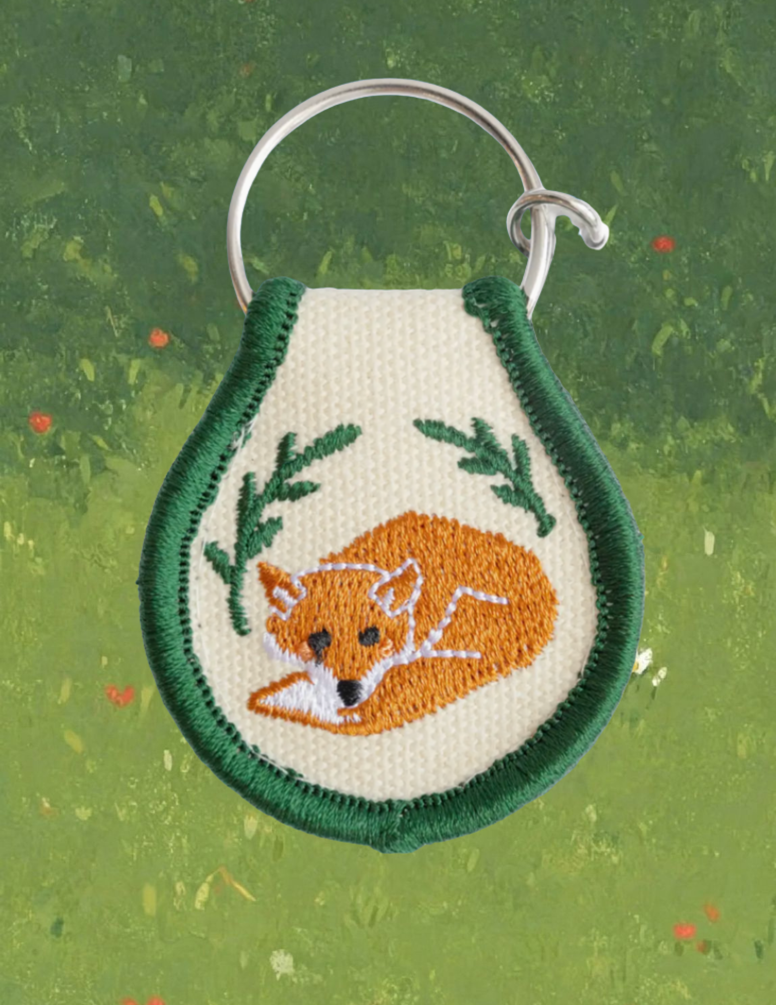 Fox Patch Keychain