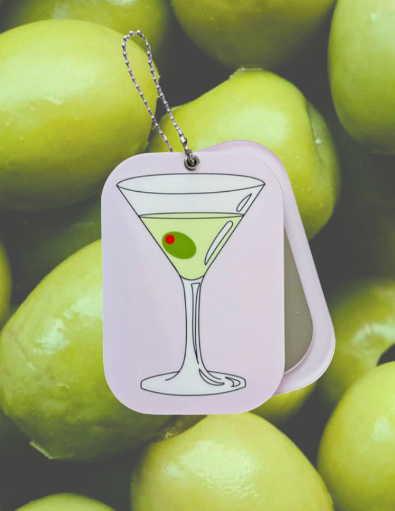 Martini Mirror Keychain